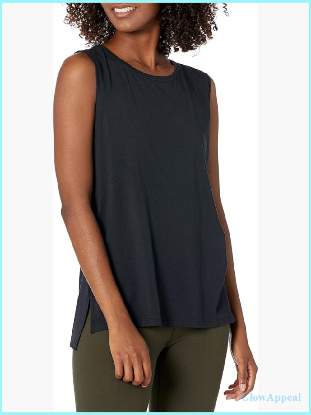 Soft Cotton Relaxed Fit Workout Tank Top Plus Size Activewear